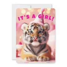 Baby Tiger Niedlich Baby Reveal Girl Pink