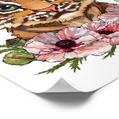Baby Tiger Rose Animal Poster | Niedlich Tiger Art (Ecke)
