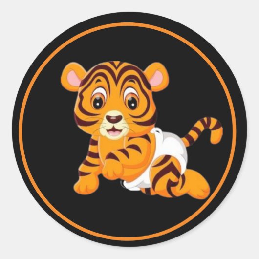 Baby Tiger Sticker (Vorderseite)