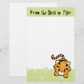 Baby Tiger Süsse Briefpapier (Vorne/Hinten)