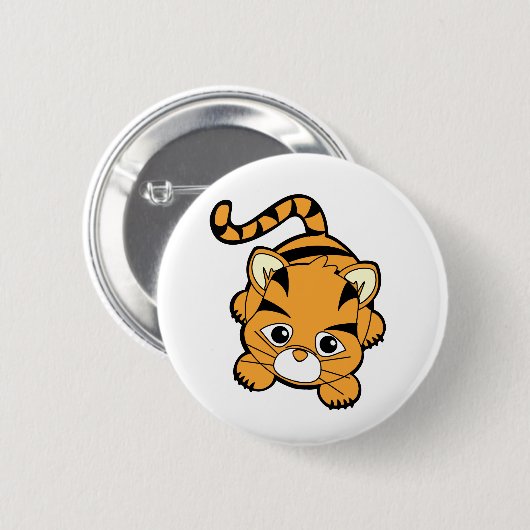 Baby Tiger Süsse Button (Vorne & Hinten)