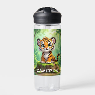 Baby Tiger   Süße Cartoon-Kinderzimmer-Kunst Trinkflasche