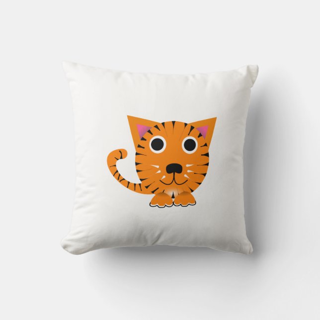 Baby Tiger Throw PIllow Kissen (Vorderseite)