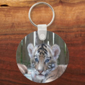 Baby tiger wart Mama Liebe Schlüsselanhänger (Vorderseite)