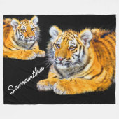 Baby Tigers Fleecedecke (Vorderseite (Horizontal))