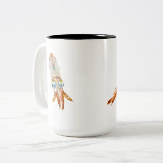Baby-Tintenfisch-Tasse Zweifarbige Tasse (Vorderseite Links)