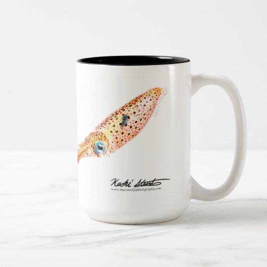 Baby-Tintenfisch-Tasse Zweifarbige Tasse (Rechts)
