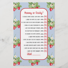 Baby to Bee Strawberry WatercolorGirl Duschspiel Flyer