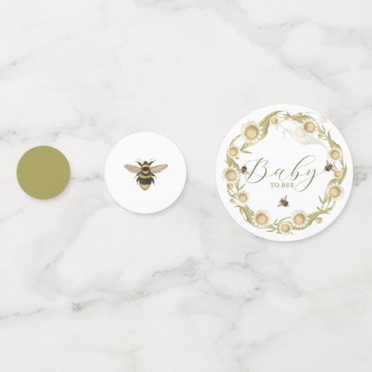Baby to Bee Theme Baby Shower Konfetti (Vorderseiten)