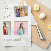 Baby to Grad 10 Fotos Name Jahr Abschluss Geschirrtuch (Viertel Falte)