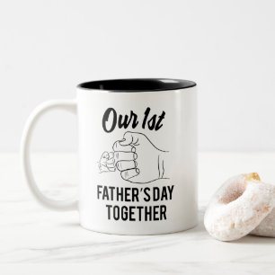 Baby to Vater unser erster Vatertag zusammen Zweifarbige Tasse