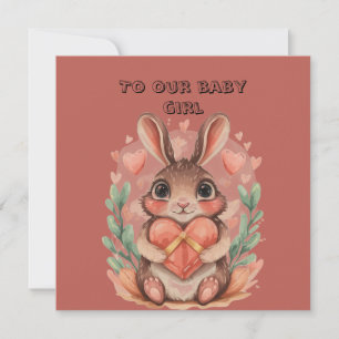 Baby-Tochter Valentinstag Karte