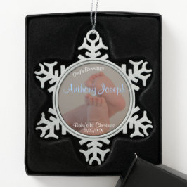 Baby Toes Jungen-1. Schneeflocken Zinn-Ornament