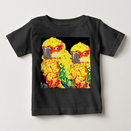 Baby Tops und T - Shirt / Papageien (Vorderseite)