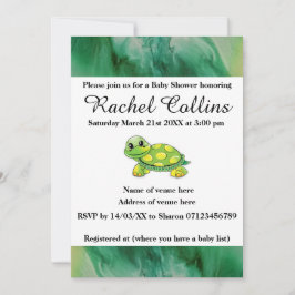 Baby Tortoise Baby Dusche Einladung