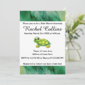 Baby Tortoise Baby Dusche Einladung (Stehend Vorderseite)