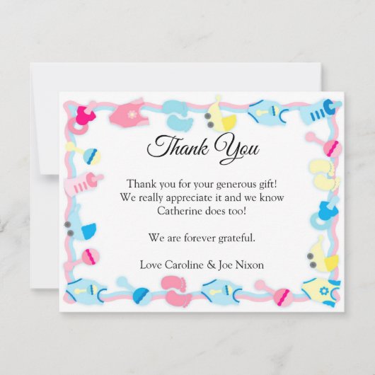 Baby Toys Baby Dusche Danke Karte (Vorderseite)