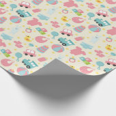 Baby Toys Pattern Geschenkpapier (Ecke)