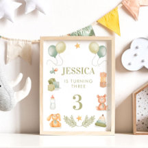 Baby Toys Watercolor Geburtstags-Kinderzimmer