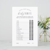 Baby Tracks Game, Minimalistische Baby Shower Game (Stehend Vorderseite)