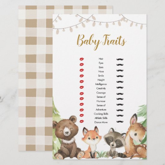 Baby Tracks Games Woodland Baby Shower (Vorne/Hinten)