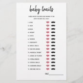 Baby Tracks Minimalistisches Baby Shower Game (Vorderseite)