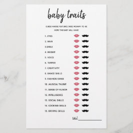 Baby Tracks Minimalistisches Baby Shower Game