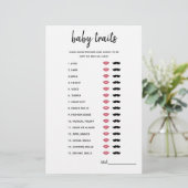 Baby Tracks Minimalistisches Baby Shower Game (Stehend Vorderseite)