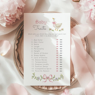 Baby Tracks Pink Albern Gänse Babyduschenspiel