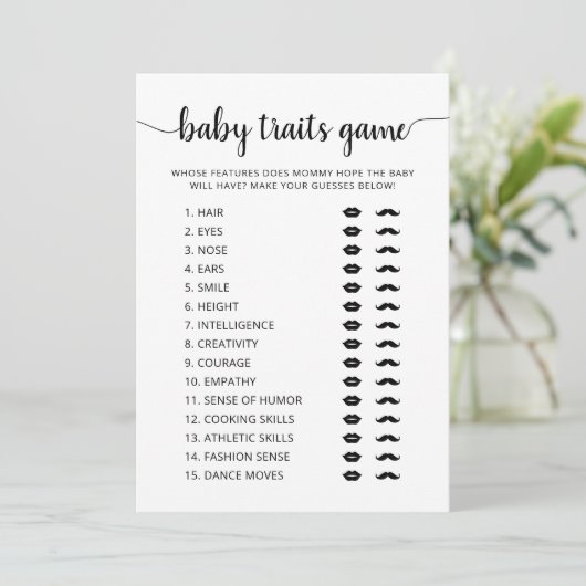 Baby-Tracks-Spiel Baby Shower Party Card Einladung (Stehend Vorderseite)