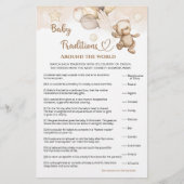 Baby Tradition Baby Bear Baby Shower Game (Vorderseite)