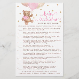 Baby Traditions Spiel Baby Dusche Teddy Bär