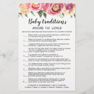 Baby Traditions Spiel Baby Shower Party