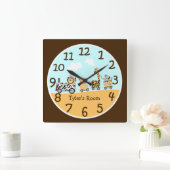 Baby-Trageschuppe Quadratische Wanduhr (Zuhause)