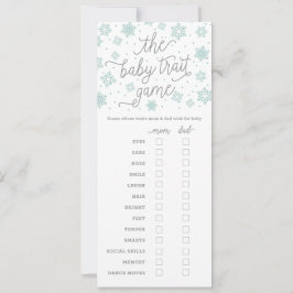 Baby Trait Game Snowflake Babyduschkarte
