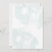 Baby Traits Watercolor Greenerity Baby Shower Game Einladung (Rückseite)