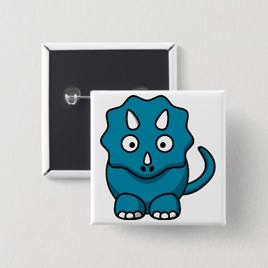 Baby Triceratops Button (Vorne & Hinten)
