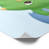Baby Triceratops Dinosaur Ei Kinderzimmer Zimmerde Poster (Ecke)