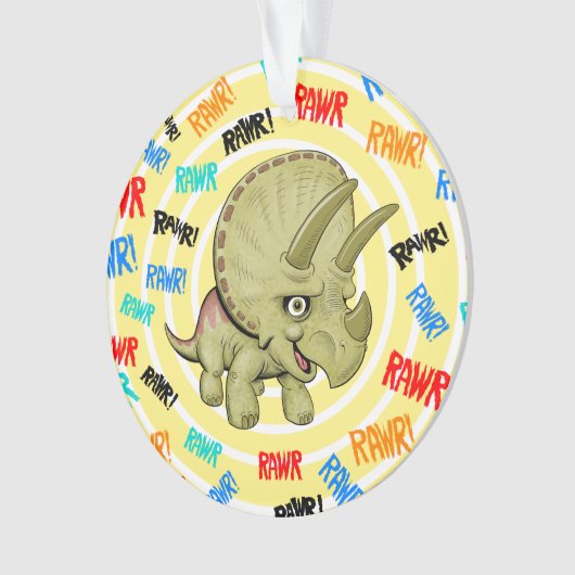 Baby Triceratops Ornament (Vorderseite)