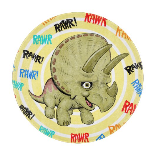 Baby Triceratops Schneidebrett (Vorderseite)