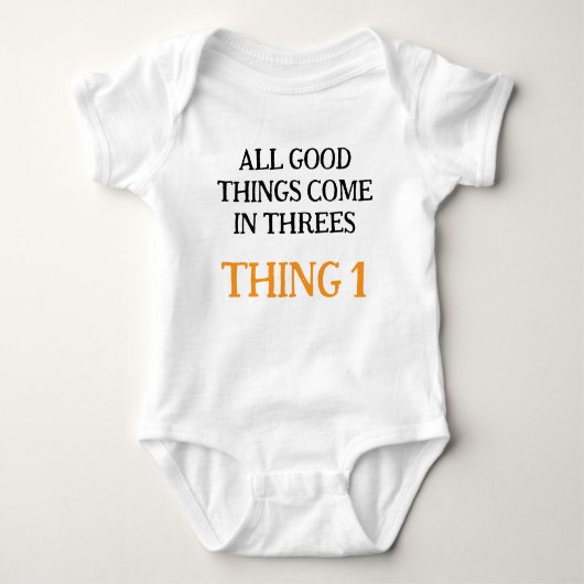 Baby Triplets, lustige Triplets Geschenkidee, neut Baby Strampler (Vorderseite)
