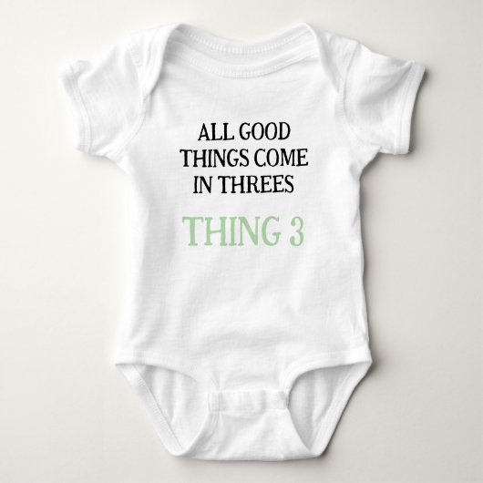 Baby Triplets, lustige Triplets Geschenkidee, neut Baby Strampler (Vorderseite)