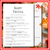 BABY TRIVIA & ANSWERS Kinderduschenspiel Niedliche Einladung