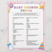 Baby Trivia [Baby Basics Pink] Briefbogen (Vorderseite)