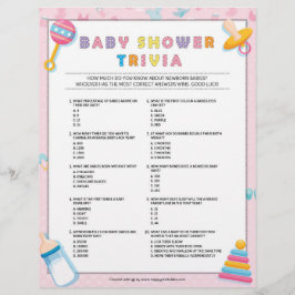 Baby Trivia [Baby Basics Pink] Briefbogen