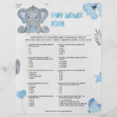 Baby Trivia [Baby Elephant [blau] Briefbogen (Vorderseite)