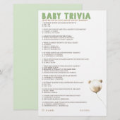 Baby Trivia Baby Showspiel (Vorne/Hinten)