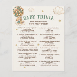 Baby Trivia Bear Balloons Baby Showspiel
