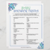 Baby Trivia [Blue Floral] Briefbogen (Vorne/Hinten)