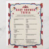 Baby Trivia [Circus Theme] Briefbogen (Vorne/Hinten)